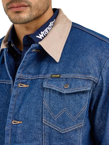 Image of Wrangler Men's Pre-Washed Blanket Lined Denim Jacket