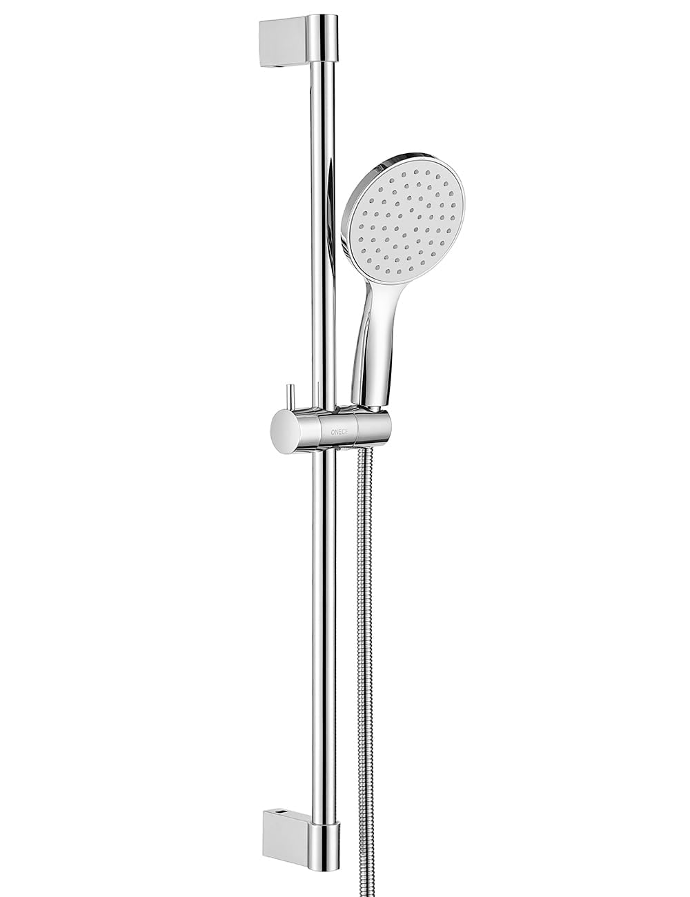 ONECE Set Asta Doccia Saliscendi in Acciaio Inox da 75 cm, Lnstallazione Regolabile, Colonna Doccetta Senza Miscelatore, Saliscendi Doccia con Soffione e Tubo Flessibile, Staffa Supporto Regolabile