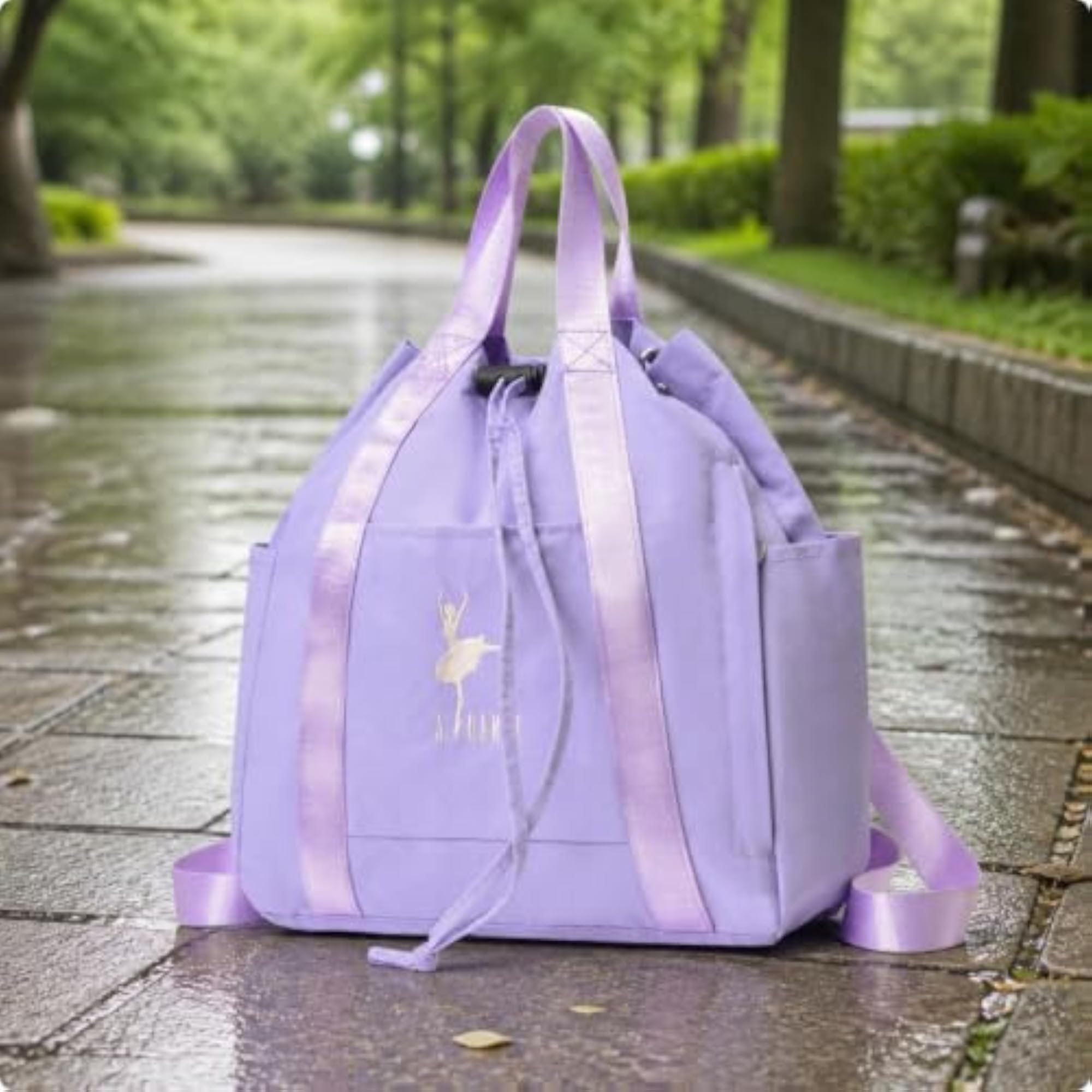 Soft-Structured Drawstring Backpack with Adjustable Shoulder Straps