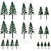LOGOFUN 20Pcs Miniature Tree Model Artificial Pine Tree Handmade Micro Landscape Garden Decoration