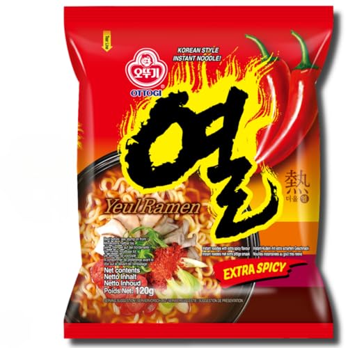 Image of Otoki Ottogi Yeul Ramen Hot and Spicy Korean Style Instant Noodle, 4.23 oz ℮ 120 g