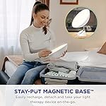 Verilux HappyLight Halo - Cordless LED Light Therapy Lamp with a 360° Magnetic Base & Rechargeable Battery for Portable, UV-Free, Full Spectrum 10,000 LUX Light with Adjustable Brightness and Color - Image 4