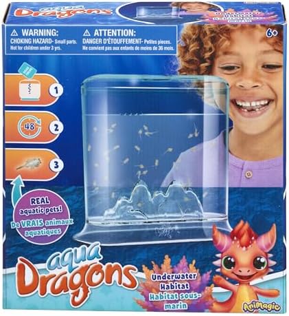 Animagic Aqua Dragons Hatch 'n' Grow Basic Tank | Build an Aquatic Ecosystem, Watch Prehistoric Pets Hatch & Grow Science Kit | Ages 6+