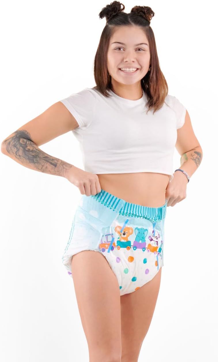 Rearz - Critter Caboose Brief Adult Printed Diapers - 12 Pack - 11000ml (Large)