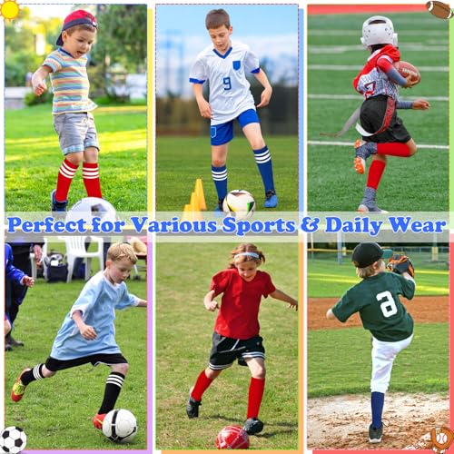 Image of Sarfel Toddler Soccer Socks Kids Soccer Socks Youth Soccer Socks Kids Baseball Socks Girls Softball Socks Boys Football Socks