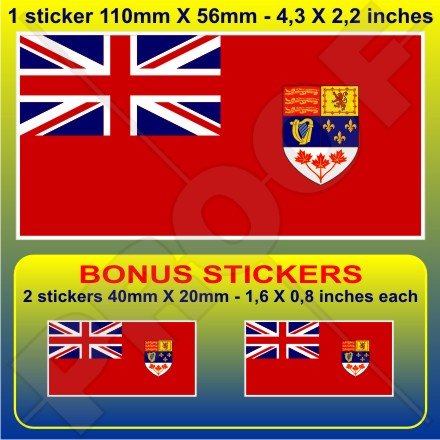WickedGoodz Calcomanía De La Bandera De Canadá