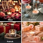 Tea Lights Candles 240 Pack, 4 Hours Burning Long time,White Votive Bulk, Bright Burn with Palm Wax (Non-Scented),Smokeless Tealights for Christmas,Thanksgiving,Homemory Decorative - Image 5
