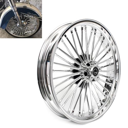 TOFR 21x3.5 Front Wheel Rim 21 inch Fat Spoke For Harley Heritage Softail Fat Boy Deluxe Deluxe Night Train Springer Classic Softail Standard Custom Chrome