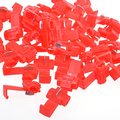 Bluecell Pack of 50pcs Solderless Wire Quick Splice Connector, 22-18 Wire Range