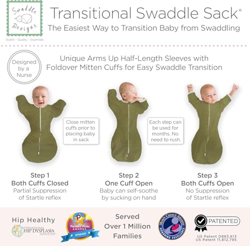 Amazing Baby Transitional Swaddle Sack, Arms Up Half-Length Sleeves & Mitten Cuffs, Swaddle for Newborn Transition to Baby Sleep Sack Wearable Blanket, Small, 0-3 Month, 6-14 lb, On Safari by Amazing Baby - Image 3