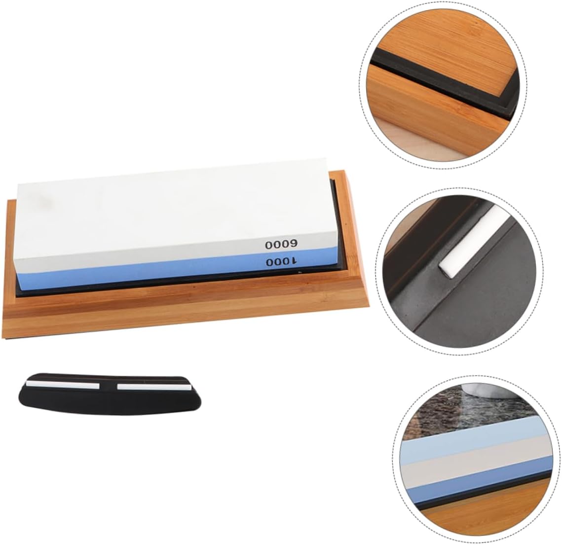 1Set Double Sided Whetstone Sharpening Stone Kit Grits with Mat Base and Correction Stone for Kitchen Tools Scissors and Multi Purpose Cutters