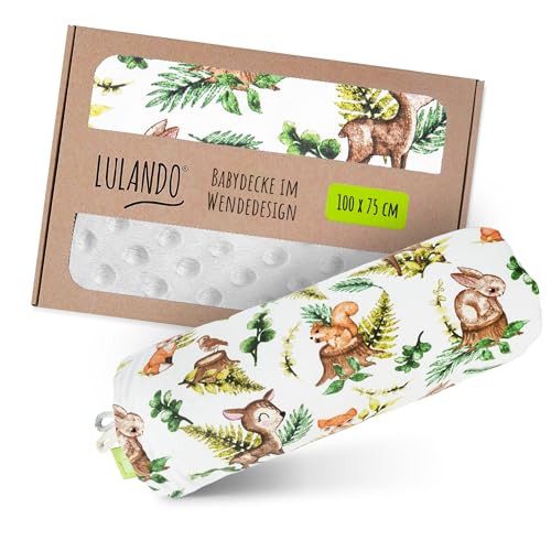 LULANDO® Manta de 100 x 75 cm, 100 % algodón, hipoalergénica, fabricada en la UE