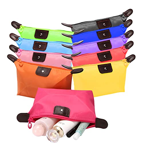 Zuzer 10PCS Pochette Trucchi Beauty Case da Viaggio Donna Borsa da Toilette,Toiletry Make Up Bag per Ragazze,Organizer Cosmetici per Borsa Porta Trucchi da Viaggio