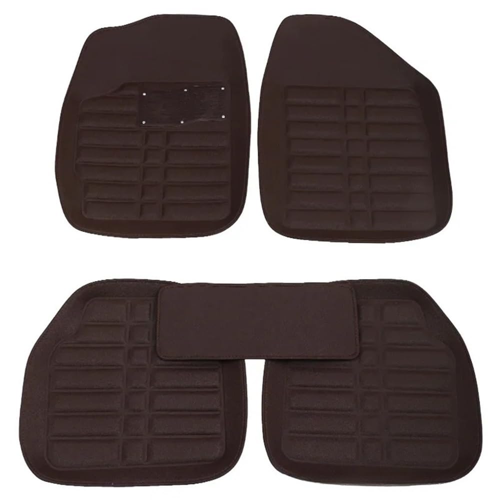 Generico Set tappetini per Auto Tappetino Protettivo SUV Completamente Circondato Tappetini Universali per Accessori Alfombrillas Coche Tappeto tappetti | Brown