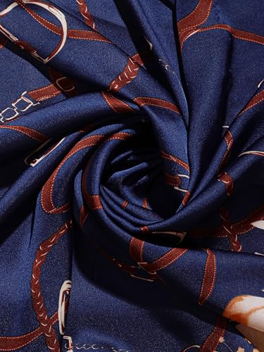 Image of Printed Poly Silken feel Scarf Stole for Women | Stylish, Soft, & Lightweight | Satin Feel Neck Scarf, Hair Scarf, Head Scarf for Women