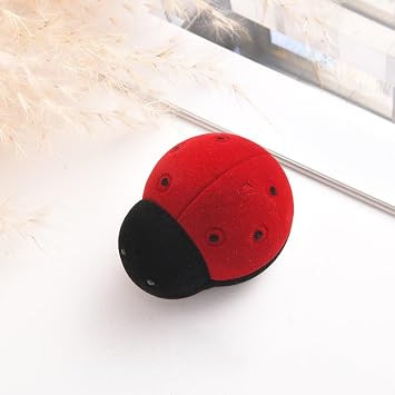 Ladybug Shaped Ring Box Proposal Ring Case Small Trinket Box for Proposal Engagement Wedding Jewelry Storage Organizer