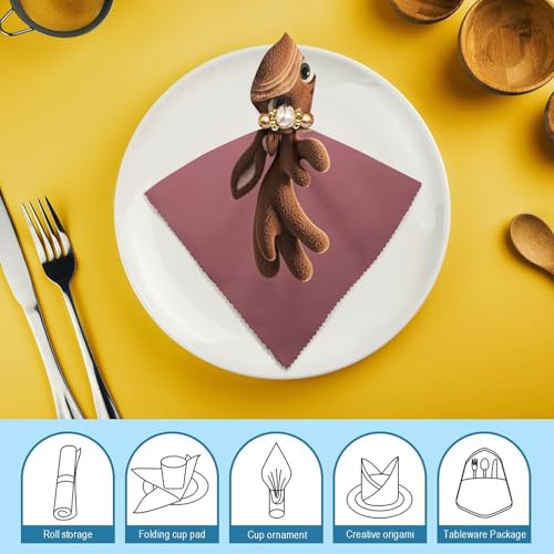 Servilletas de Tela Divertidas con Reno Navideño 4 Unidades miniatura 7