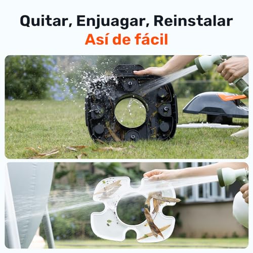 Miniatura 5 de Gosvor Nuovo 2026 Robot Limpiafondos Piscina Sin Cables - Autonomía 90 Min, Autoestacionamiento,Para Piscinas Hasta 80m , Filtro 180 Micras, Limpiafondos Automático Inalámbrico,Gris-Naranja