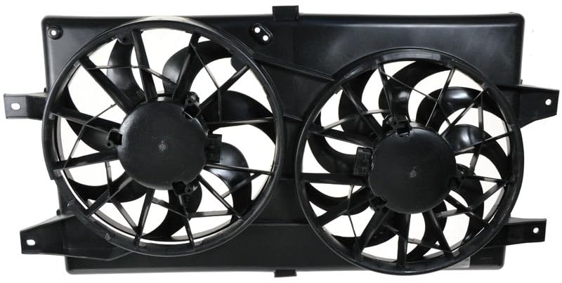 TRQ Radiator Dual Cooling Fan Assembly Compatible with 2001-2006 Chrysler Sebring Dodge Stratus CH3115122 RFA83521