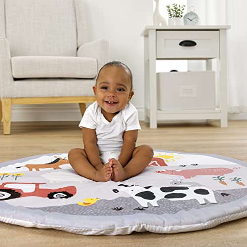 Parent's Choice Milestone Playmat with Marker Cards, Boy, Girl, Tummy Time (Farm)