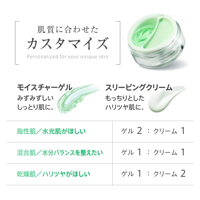 Amazon | on:myskin デュアルクリーム&ゲル 【公式】 保湿 クリーム