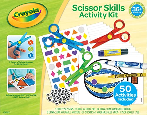 Crayola Toddler Scissor Skills Activity Kit (3ct), Safety Scissor...
