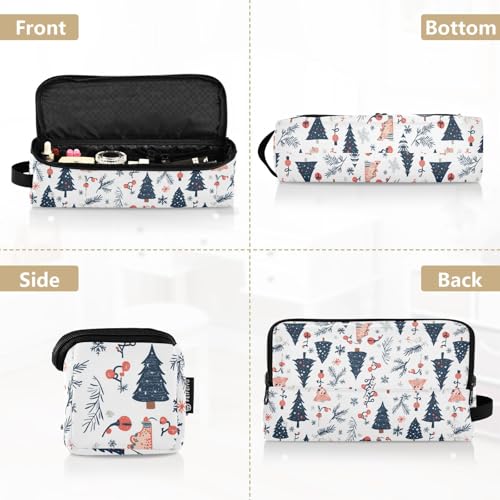 Bolsa de viaje resistente al calor Playful Winter Marble para herramientas de cabello como planchas, rizadores y accesorios, organizador portátil miniatura 5