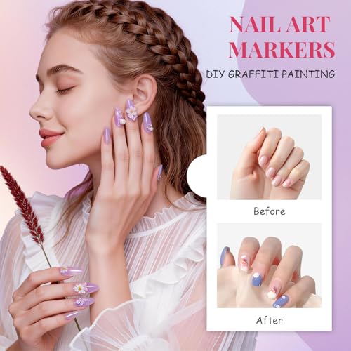 12-Color Nail Art Marker Pens Set at 50% Off with Code - Image 4