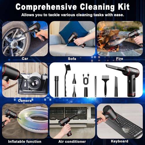 Fresmol Compressed Air Duster,3 Gear Adjustable 100000Rpm Electric Air Duster thumb #5