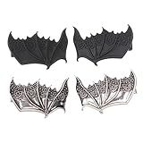 CTIRCHIU 2組 悪魔羽アクセ ハロウィンヘアクリップ 対 バット型ヘアピン 合