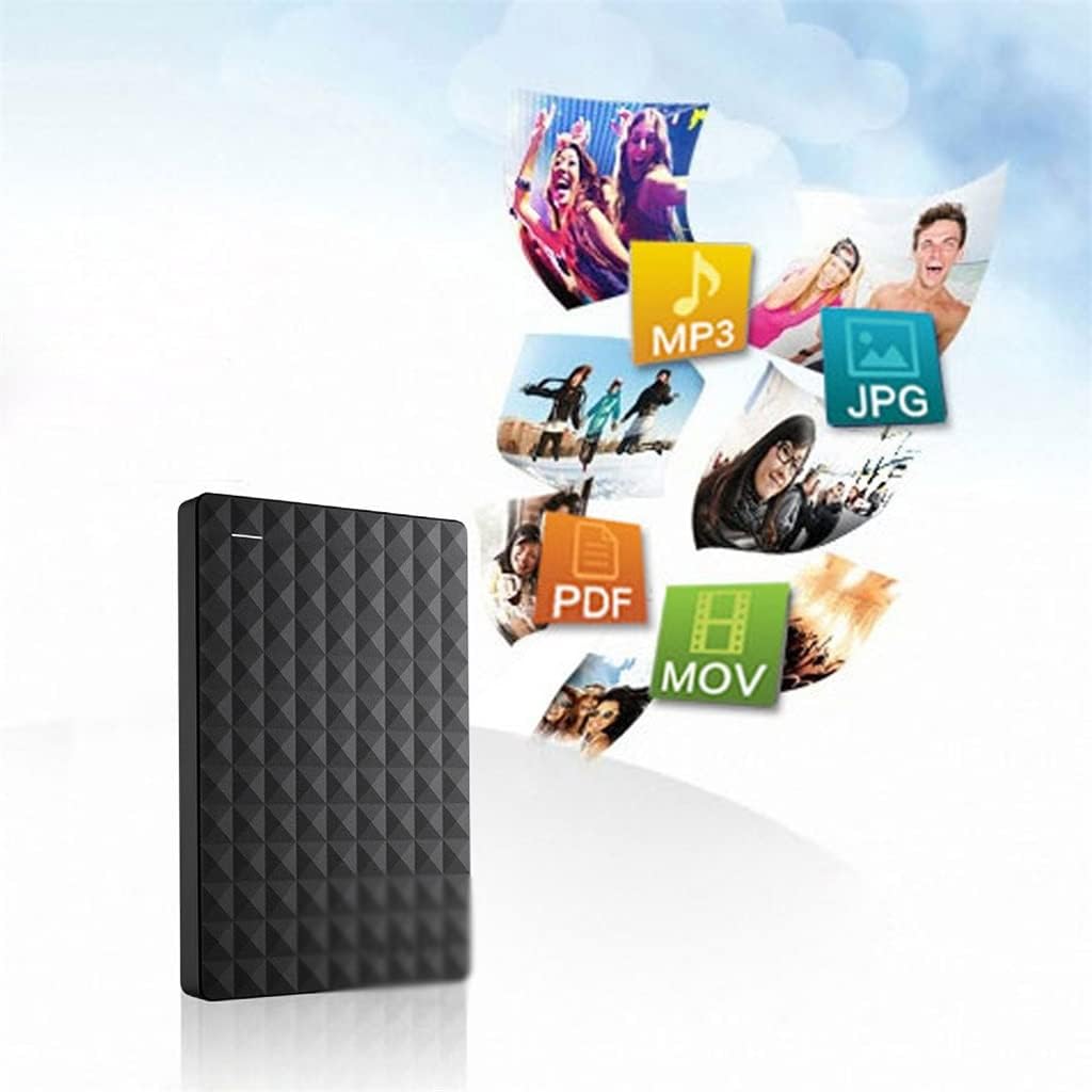 Expansion HDD Drive Disk 1TB 2TB 4TB USB3.0 External HDD 2.5" Portable External Hard Disk (Color : D, Size : 1TB) (D 2TB)