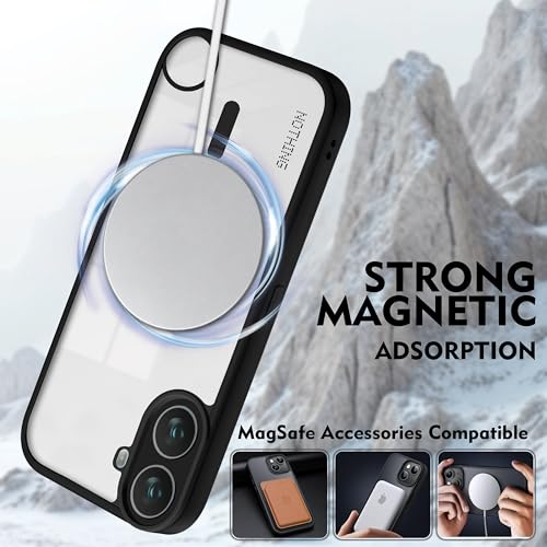 Image of V-TAN Back Cover for Nothing CMF1 Compatible Case, Matte Finish Transparent Case, TPU, Camera Protective Shockproof Cover (Black)