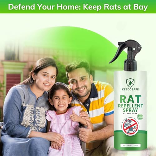 Image of Rat Repellent Spray 250ml - Herbal, Non-Toxic Rodent Guard for Home, Kitchen, Car | Fast-Acting | Pet & Kid Safe | Long-Lasting | Made in India