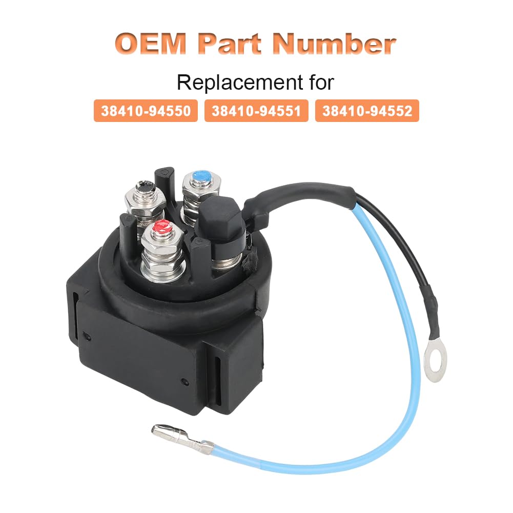 WATERWICH Power Trim Tilt Relay Compatible with Suzuki outboards DF40-DF140 4-Strokes & DT55-225HP 2-Strokes Replacement for 38410-94550 38410-94551 38410-94552