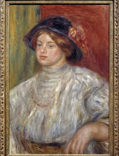 Impression toile Renoir Gabrielle au chapeau portrait artistique haute finition