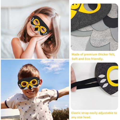 Hpbaggy Vogelflügel Kostüm,Kinder Kostüm Eule,Vogelflügel Kostüm Umhang Für Kinder Mit Filz Maske,Für Jungen Mädchen Halloween Karneval Cosplay Party.