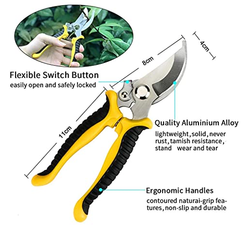 Image of BOSCO Greenkeeper Gardening Tool Kit - 5 Pcs Garden Tools Set with Hand Trowel, Hand Fork, Pruner Shears & Protective Gloves - Durable Gardening Tools for Home Garden