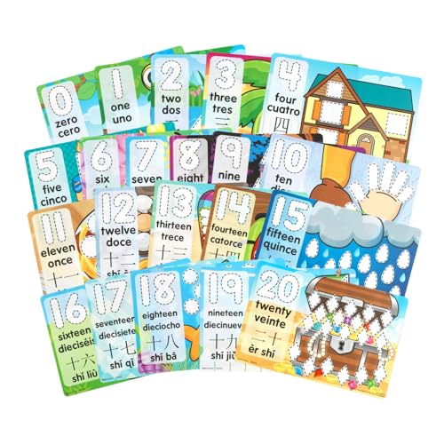 Colorations Counting Numbers 0-20 Modeling Mats, Dough Mats, Use Modeling Dough to Complete The Scene