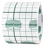 BookGuard 3' Clear Book Repair Tape, Acid-Free Archival-Safe Vinyl Book Binding Tape with Grid Liner for Spines, Covers & Hinges, 10 Yards