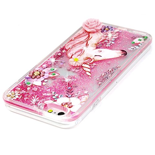 Supwall Compatible With Iphone 6 Case, Iphone 6S Case Glitter Liquid Defender Tpu Shockproof Bumper Protective Silicone Case Floating Bling Sparkle Quicksand For Iphone 6 6S 4.7 Inch (Diamond Horse) #TOP6