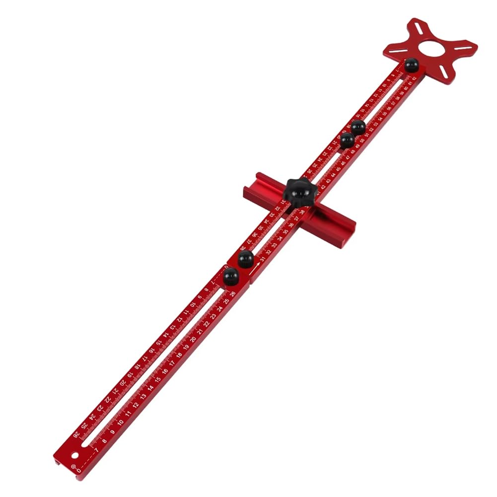 Support de Rainure de Fraisage, Gabarit de Coupe Circulaire de Routeur de Rayon de 9 à 61 Cm, Gabarit de Quincaillerie D'Armoire en Aluminium pour le Travail Du Bois