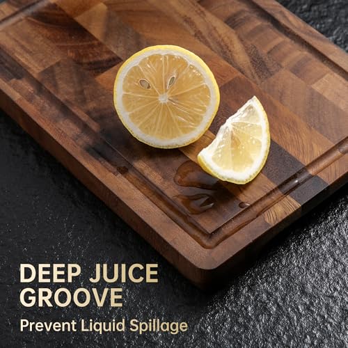 Image of THETCHRY Walnut Wood Cutting Board for Kitchen, Small Chopping Board Portable, Compact Size for Daily Prep Stable Use, 9 inchx6 inchx0.8 inch