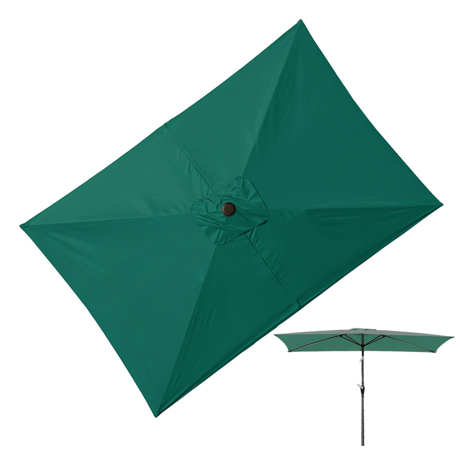 Ombrellone Sostitutivo da Giardino Copertura Rettangolare Impermeabile | 200x300cm Tessuto per Ombrellone da Giardino per Spiaggia, Piscina, Terrazzo, Balcone, Prato, Mercato, Copertura per