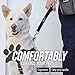 Leash Boss Short Dog Leash with Padded Handle - 12, 18, and 24 Inch Leads for Large Dogs - 1 Inch Nylon (18 in, Black/Red/Gray)