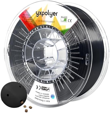 YXPOLYER PLA Plus Filament Food-Grade pla+ PLA Plus 3D Printing Filament 1.75 mm 1kg 2.2lbs with Reusable PC Spool, Modified 3D Printer Filament for Most FDM 3D Printers