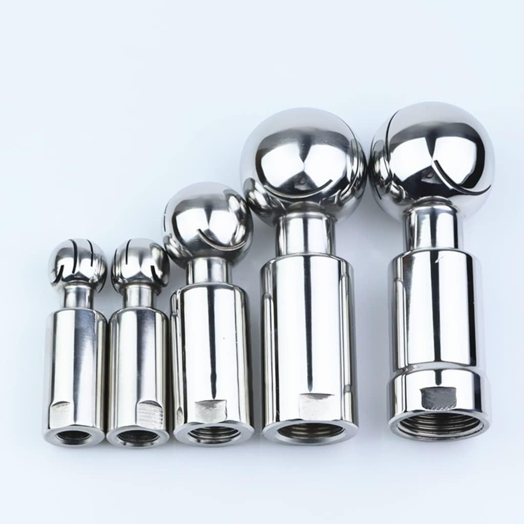 304 Stainless Steel Rotary Spray Ball for Tank Cleaning - Sanitary 360 Degree Coverage Wash Fitting, 1pc(DN32)