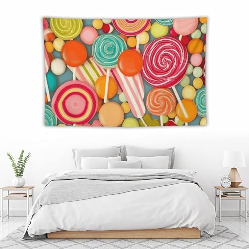 Tapisserie murale sucettes cache mur blanc tapis esthétique - 5