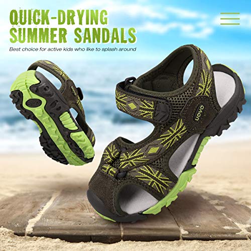 Image of UOVO Boys Sandals Kids Sandals Hiking Athletic Closed-Toe Beach Summer Sandals for Boys Quick-Drying
