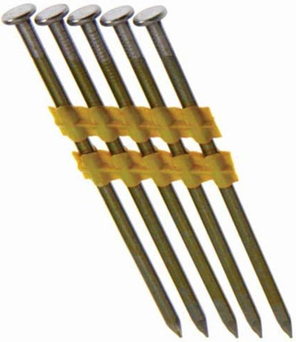 Grip Rite Prime Guard GR024L 21-deg Bright Plastic Strip Round Hd Nails, Smooth 3-1/4-inch by .131 (2,000-pk), Steel