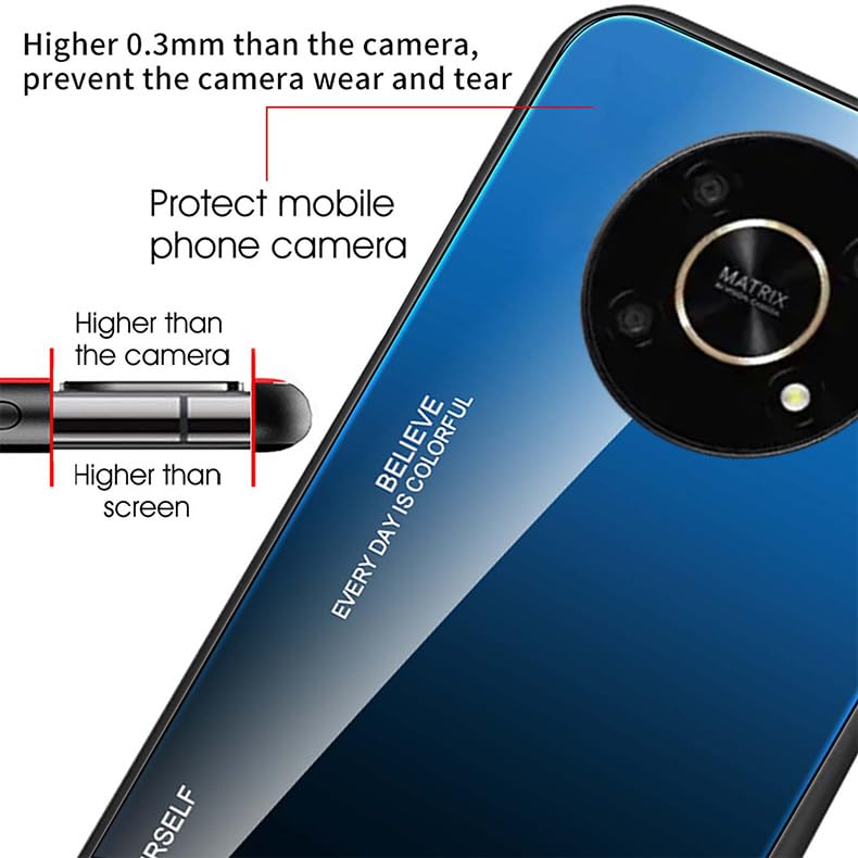 Cover Per Huawei Honor Magic 4 Lite / X9 - Custodia Posteriore In Vetro Temperato 9H Con Bordo In TPU - Sottile E Antiurto